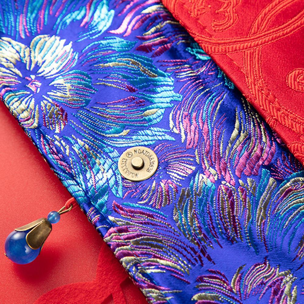 Chinese Style Lucky Money Bag Cloth Floral Red Envelope New Year Packet New Year's Money Pocket Money Spring Festival Supplies