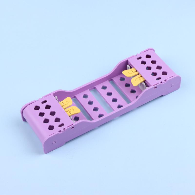 

Dental Instruments Plastic Disinfection Box Dental Storage Case For 4 Holders Autoclavable Dentist Cassette Racks фіолетовий