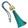 Elegant Gold Ruyi Lock Car Pendant: Rearview Mirror Tassel for Peace and Style