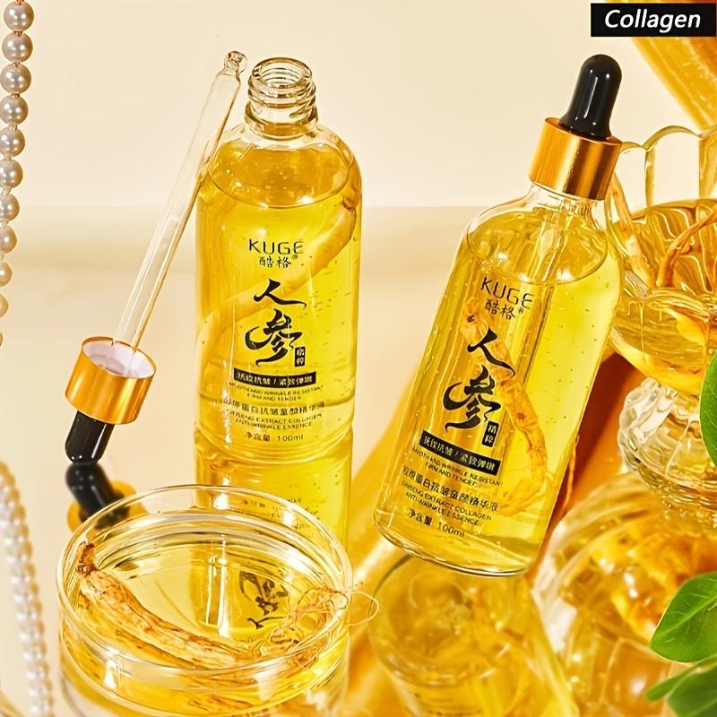 Sérum anti-âge au ginseng et au collagène pour le visage, hydratant et raffermissant