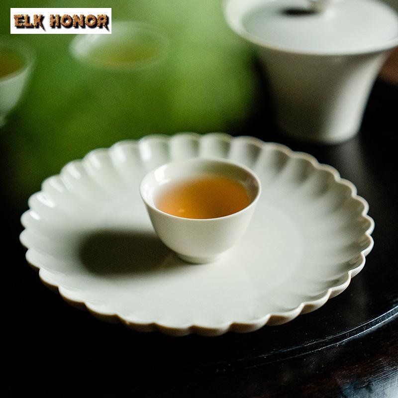 2 Stück/Set Retro Gras Holz Grau Keramik Teetassen Dehua Porzellan Verkostung Teetasse Klein Meistertasse Chazhan Kung Fu Teegeschirr 30ml