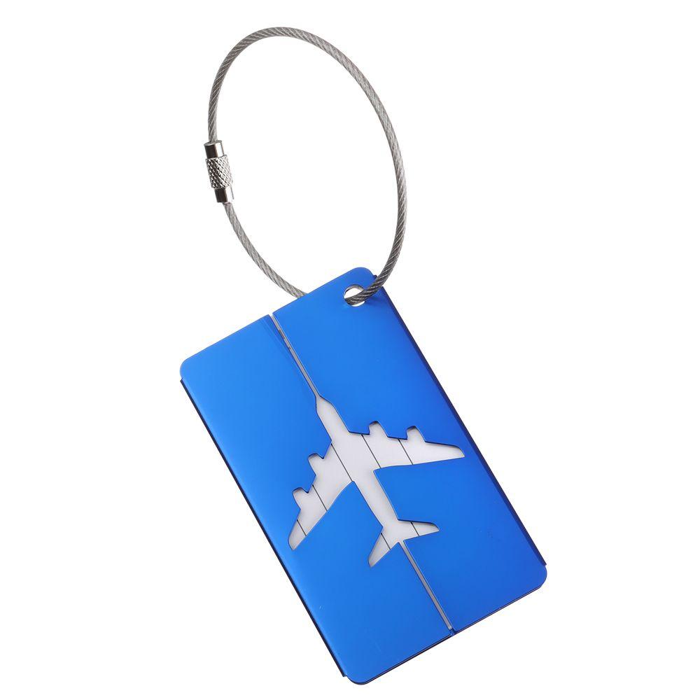 Reusable Stainless Steel Aluminium Suitcase Labels Bag Tag Travel Luggage Tags Labels with Ropes