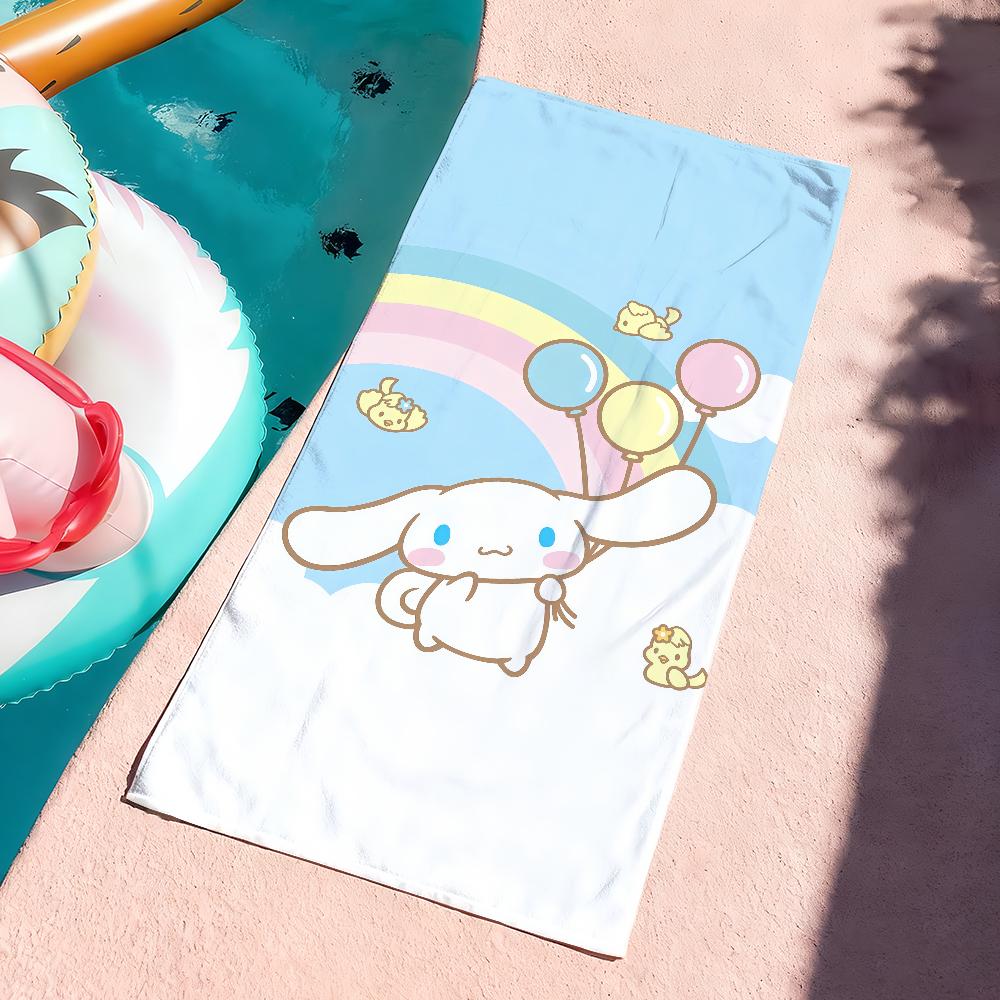 Sa Cute C-Cinnamoroll Cartoon Towel Quick Dry Soft Yoga Swimming Fitness Mountain Climbing Large Beach Towels