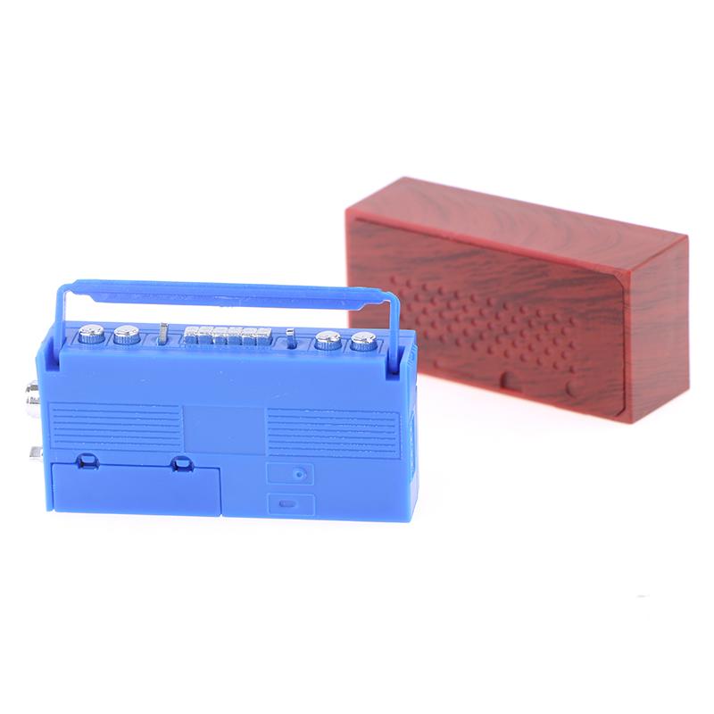 Dukkehus Mini Ornamenter Mini Nostalgisk Radioopptaker Modell Leker Dekorasjoner