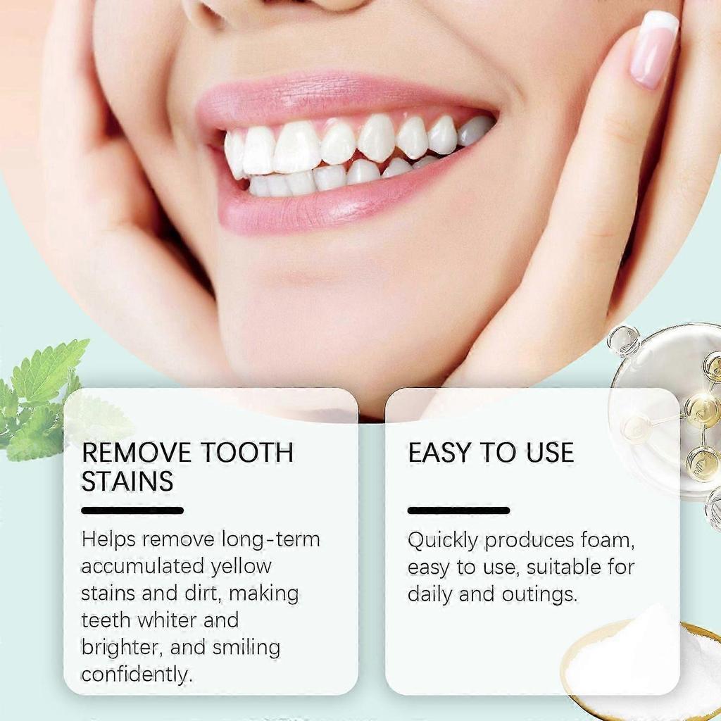 Mint Whitening Toothpaste Tablets - Fresh Breath Oral Deodorizer, Portable Chewable Toothpaste for Confident Smiles
