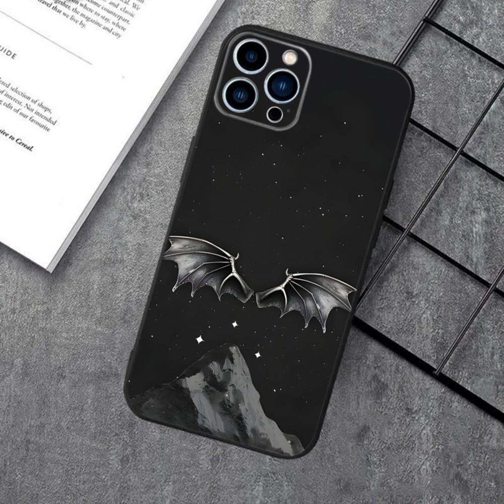 Acotar A Court of Mist and Fury Phone Case For Apple iPhone 15,14,13,12,11,XS,XR,X,8,7,Pro,Max,Plus,mini Silicone Black Cover