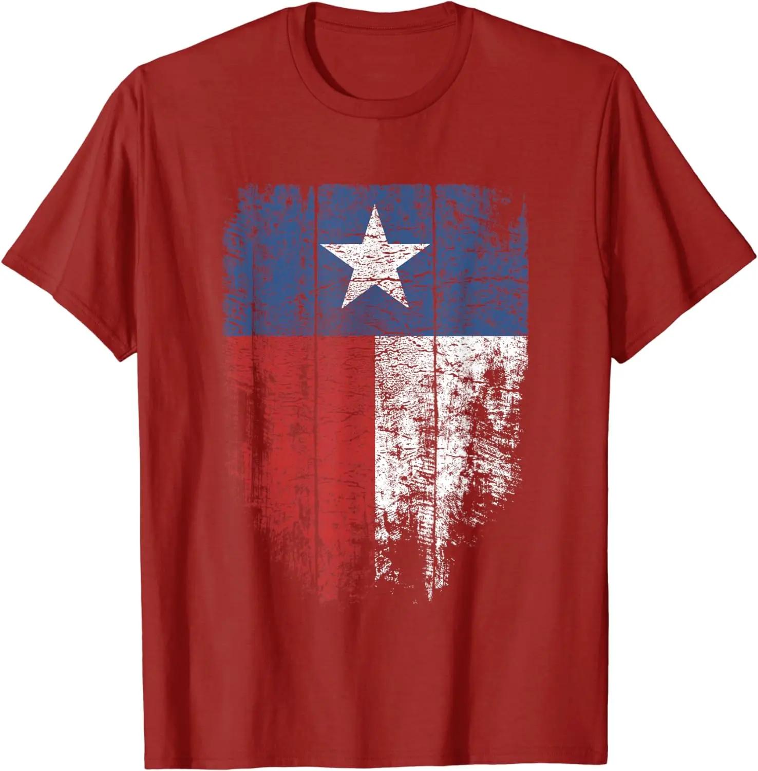 Потертая футболка с флагом штата Техас 100% хлопок Круглый вырез Летняя с коротким рукавом Повседневная мужская футболка Размеры S3XL S