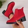 Platform Women's Ankle Boots Autumn Winter Fashion Elegant Faux Elegant Concise Zipper Solid Colors High Heel Women Short Boots