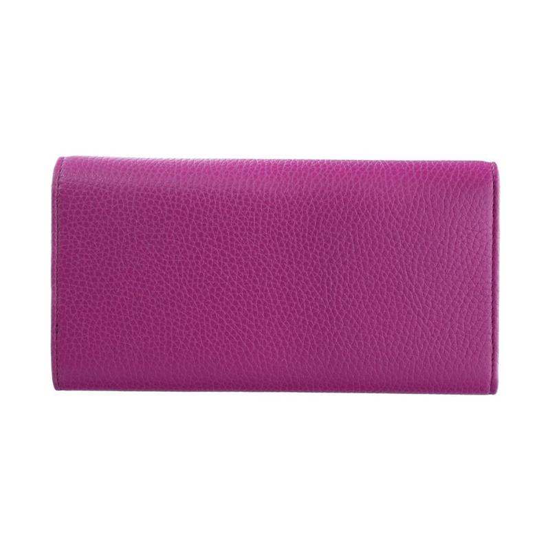 Gucci Long embossed logo leather wallet women's pink