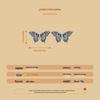 S925 Sterling Silver Butterfly Rose Earrings & Ring Set - Open Ring Design for Women