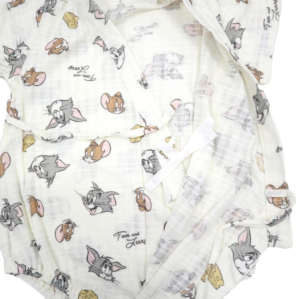 And Jinbei Jinbei All Coverall Romper Baby Jinbei Boys Girls 215142602 Off White 80 [Tom Jerry]