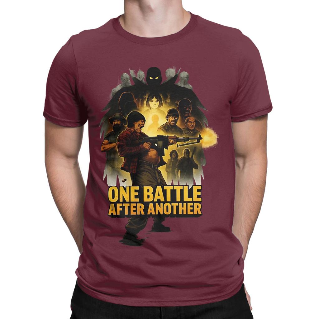 One Battle After Another Action Focused Tactical Scene Graphic 100 Cotton TShirt One Battle After Another Tees Tops For Unisex