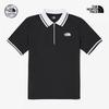 Women Ice Field Short Sleeve Zip Polo Blk Nt7pq37a