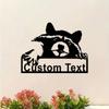 Custom Raccoon Metal Wall Art, Personalized Raccoon Head Sign, Raccoon Face Wall Decor Hanging
