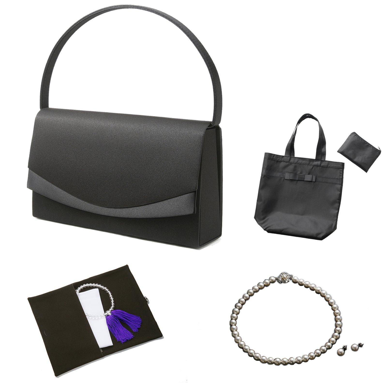 

Formal bag necklace earrings handkerchief prayer beads tote 1 [Margaret Gold] [7-piece set] P/M