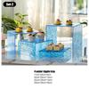 Dessert table Buffet table Food display rack Acrylic Cold Food Display Stand Hotel tea break table setup Ornament set Blue booth