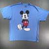Disney Men T-Shirt Cotton Blend XXL Light Blue Vintage Mickey Mouse Graphic Tee