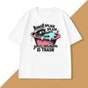 Splish Splash Your Opinion Is Trash Graphic T Shirts Funny Raccoon Vintage Tshirt Unisex WOMEN ONeck Short Sleeve T Shirt Tops