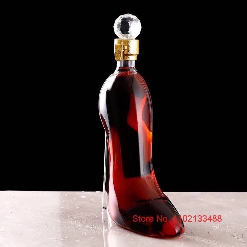 Sexy Female High Heels Crystal Liquor Bottle Drinking Accessories Wine Gift Decanter Whisky Bottle Whiskey Decanter Dropshipping