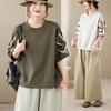 DIMANAF 2026 Große Größen Sommer Damen T-Shirts Tunika Shirt Oversize Locker T-Shirts Lässige Damen Oberteile Baumwolle