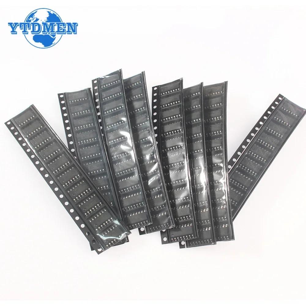 80PCS 74HC SMD Logic IC Electronic Component Kit 74HC00D 74HC04D 74HC08D 74HC14D 74HC138D 74HC164D 74HC165D 74HC595D IC Chip Set