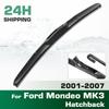 Rear Windshield Wipers Blades,Premium All-Season Wiper Blades Replacement For  Ford Mondeo MK3 Hatchback 2001-2007