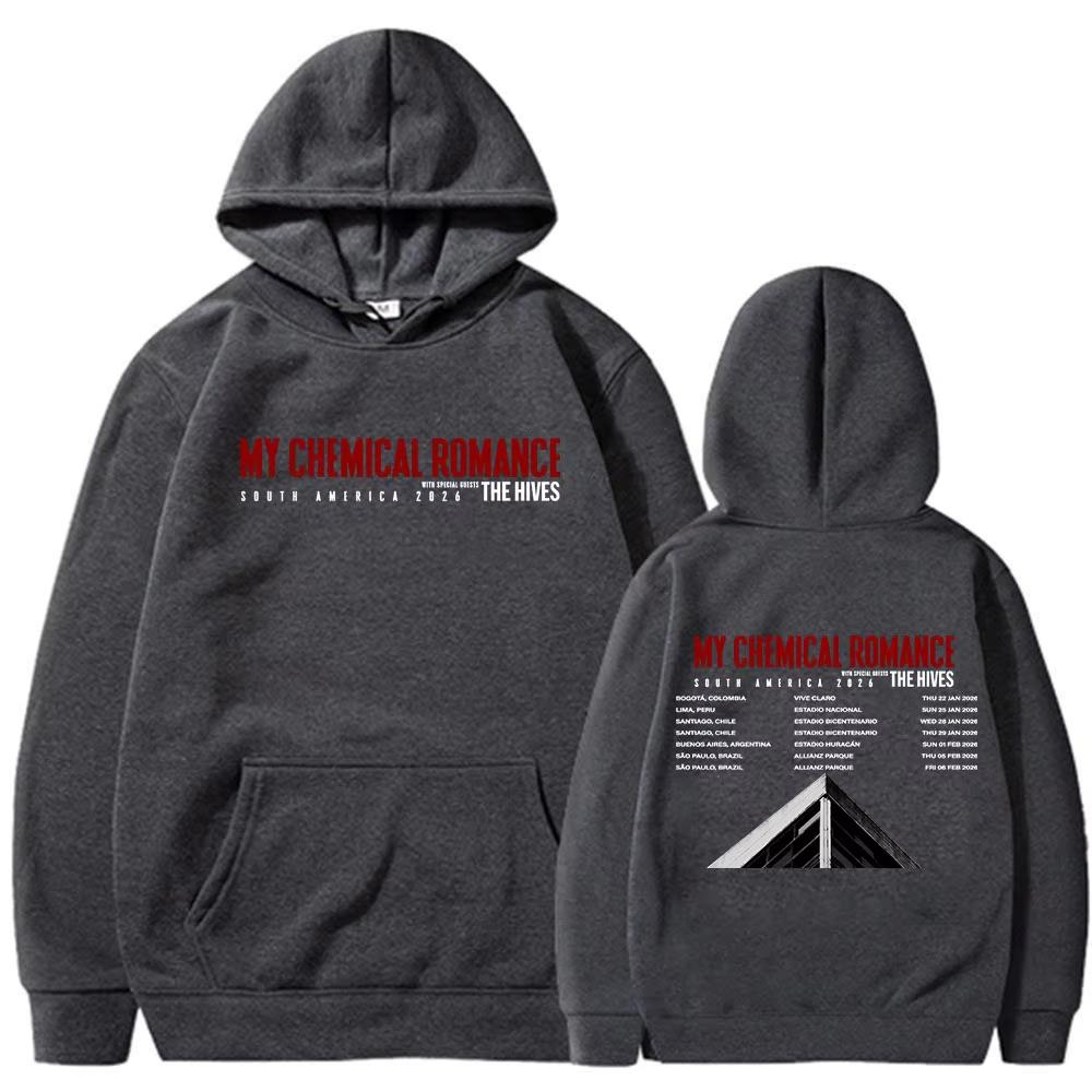 My Chemical Romance Punk Band South America 2026 Tour Hoodies Mens and Women Gothic Fashion Sweatshirt Long Sleeves Pullover