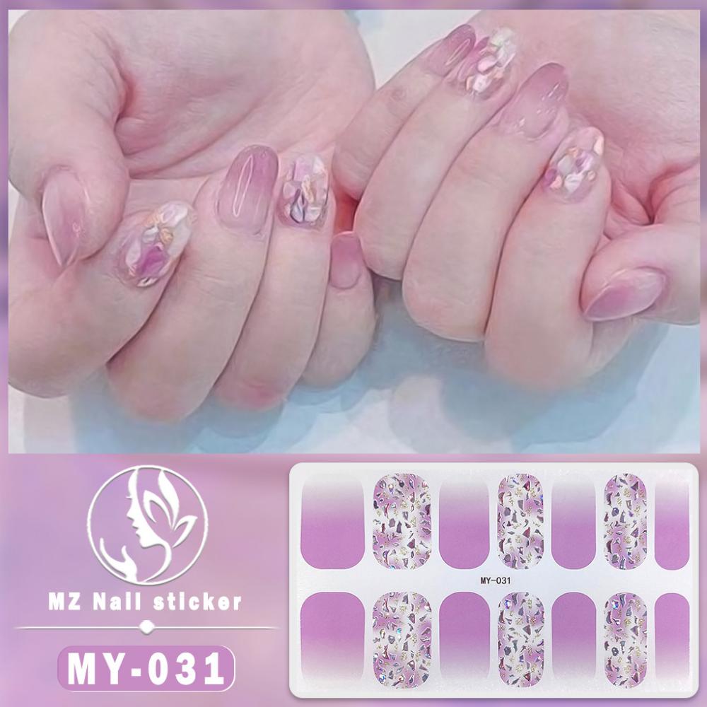 Dreidimensionaler wasserdichter No-Bake Gel-Nagellack-Film Vollsticker Imitations-Diamant-Nagelfilm-Papier Nagelfilm-Papier