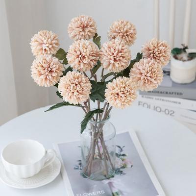 Artificial Flower Silk Ball Chrysanthemum Wedding Bridal Bouquet Home Room Outdoor Garden Arch Christmas DIY Hot Sale Decoration
