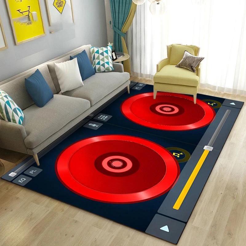 3D Vintage Classical Music Vinyl Record Area Rug Carpet Living Room Decor Bedroom Sofa Carpets Bedside Non-slip Mat Doormat