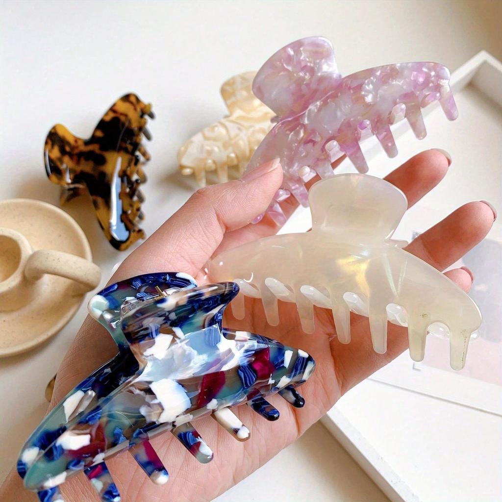 Ladies Light Luxury Acetate Pan Hair Grab Clip On The Back of The Head Simple Girl Clip Hair Accessories