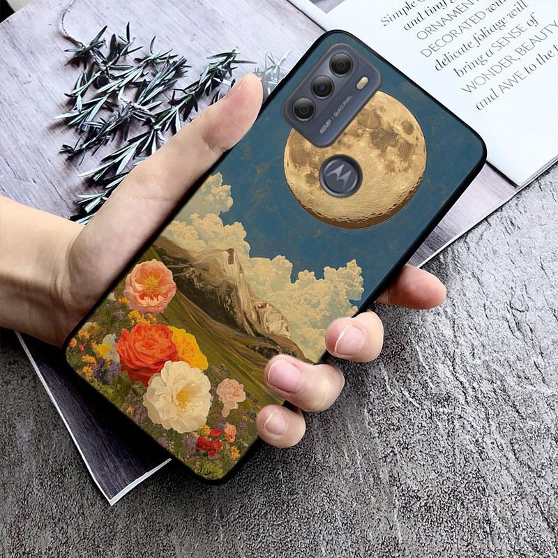 Clound Moon Star Night PhoneCase For Motorola Moto G85 G55 G05 G14 G75 G31 G50 G10 G20 G30 G60 G13 G32 G84 G54 G53 G72 G24 Power