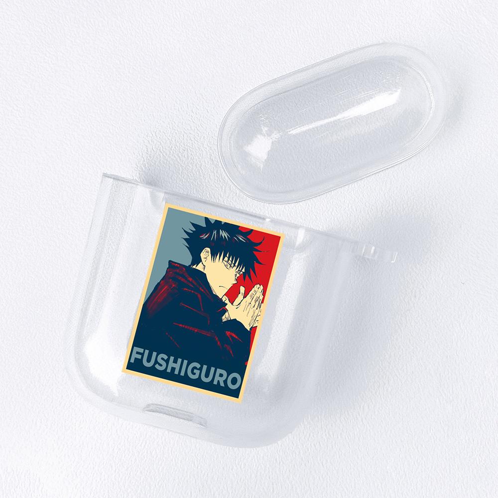 Japan Anime Figures Transparent Airpods Case for Funda Airpods 2/1 Cover Bakugo Bokuto Himiko Mirio Yumeko Deku Soft TPU Cases