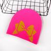 Knitted Cap With Bowknot Design And Heat Retention For Casual Street Style