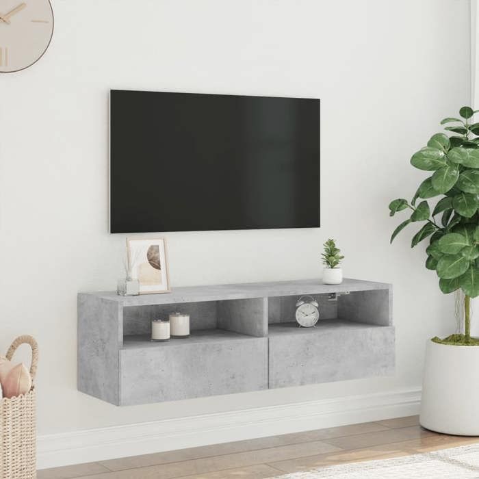 VidaXL Wall-mounted TV Cabinet Concrete Grey 100x30x30 Cm Engineered Wood 836888