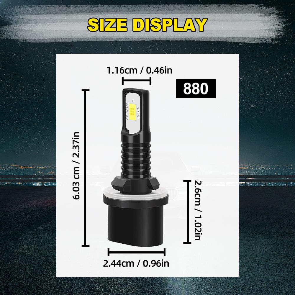 9005 9006 H11 H3 H4 H7 5202 880 881 LED White 6000K Super Bright Headlight Fog Bulbs 3570 CSP-Chips Auto Fog Lamp