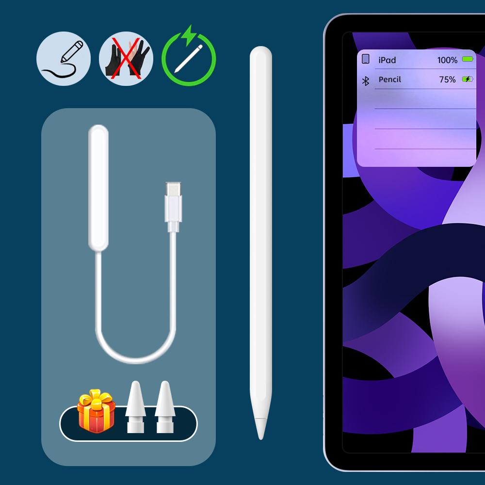 

Для Apple Pencil Wireless Charge Palm Rejection Stylus Pen iPad Air 4 5 Pro 11 12.9 13 2024 Mini 6 официальные оригинальные аксессуары