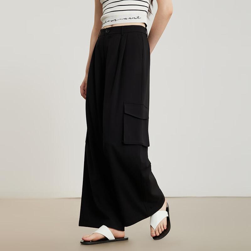 Gejin Women's Slim Wide-Leg Casual Trousers