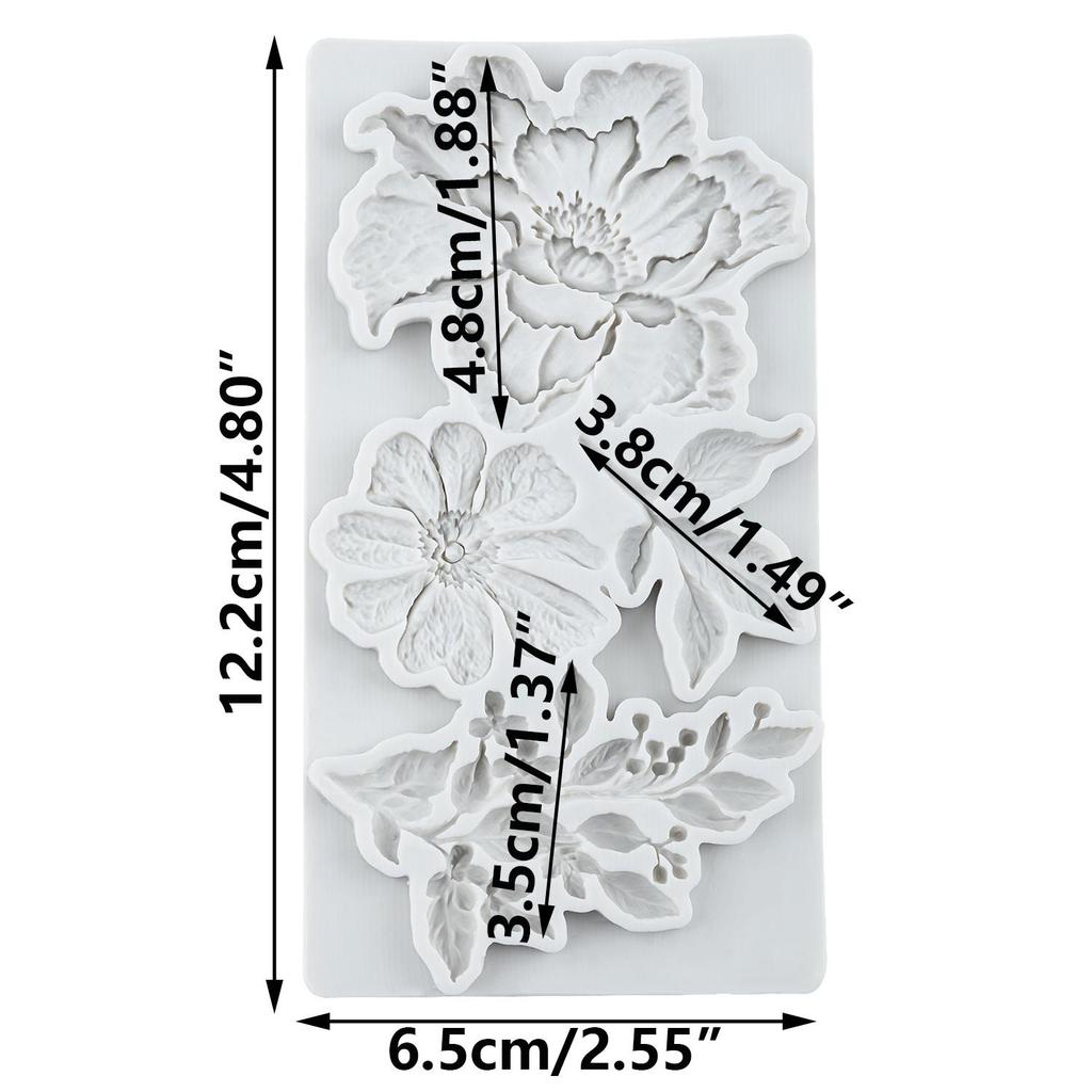 Rose Pfingstrose Silikonform Elster Blume Blätter Fondantformen Kuchen Dekorationswerkzeuge Themenkuchen Dessert Dekoriert Schokoladen Bonbonform