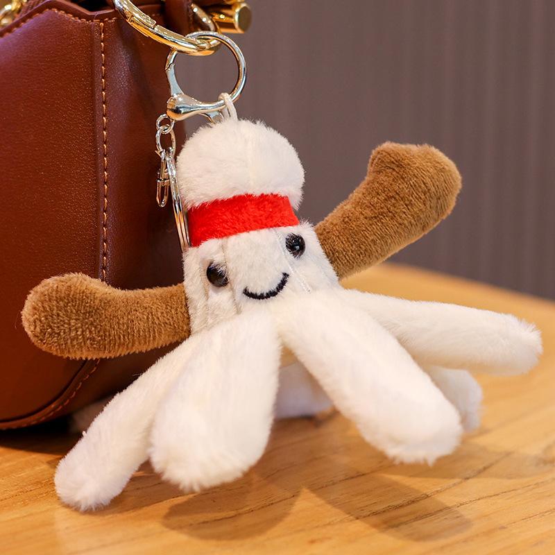 

Badminton Baseball Table Tennis Football Basketball Keychain School Bag Pendant Plush Doll 10-19CM