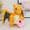 30CM Kawaii Charizard Plush Love Letter Fire Dragon Christmas Charmander Doll Soft Stuffed Toys Halloween Gifts for Children