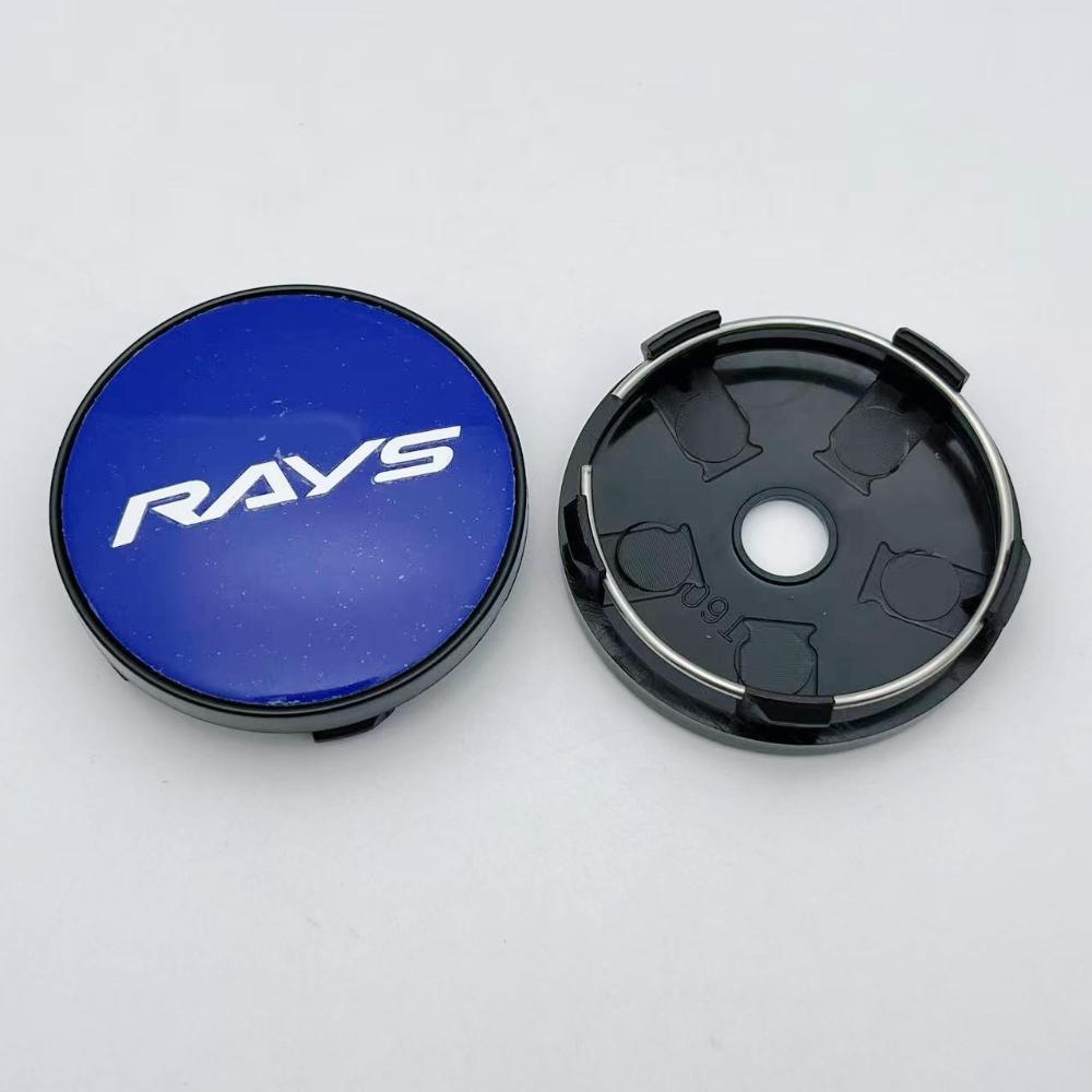 4pcs 60MM ( 56MM I.D ) Rays Logo Emblem Car Wheel Center Caps Wheel Hubcaps Auto Rim Centre Cover Black/Silver Car Accessories