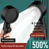 Home Pressurized Shower Head Bathroom Handheld Filtered Shower Nozzle Shower Accessories 3 Modes Adjustable One-Key Stop Water