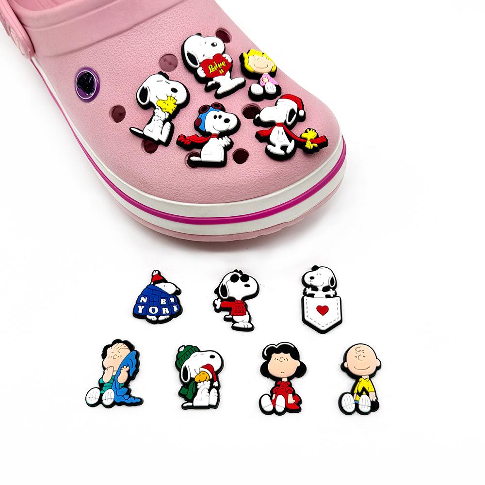 Snoopy Schuhanhänger - PVC Weichgummi Clog-Zubehör für Gartenschuhe