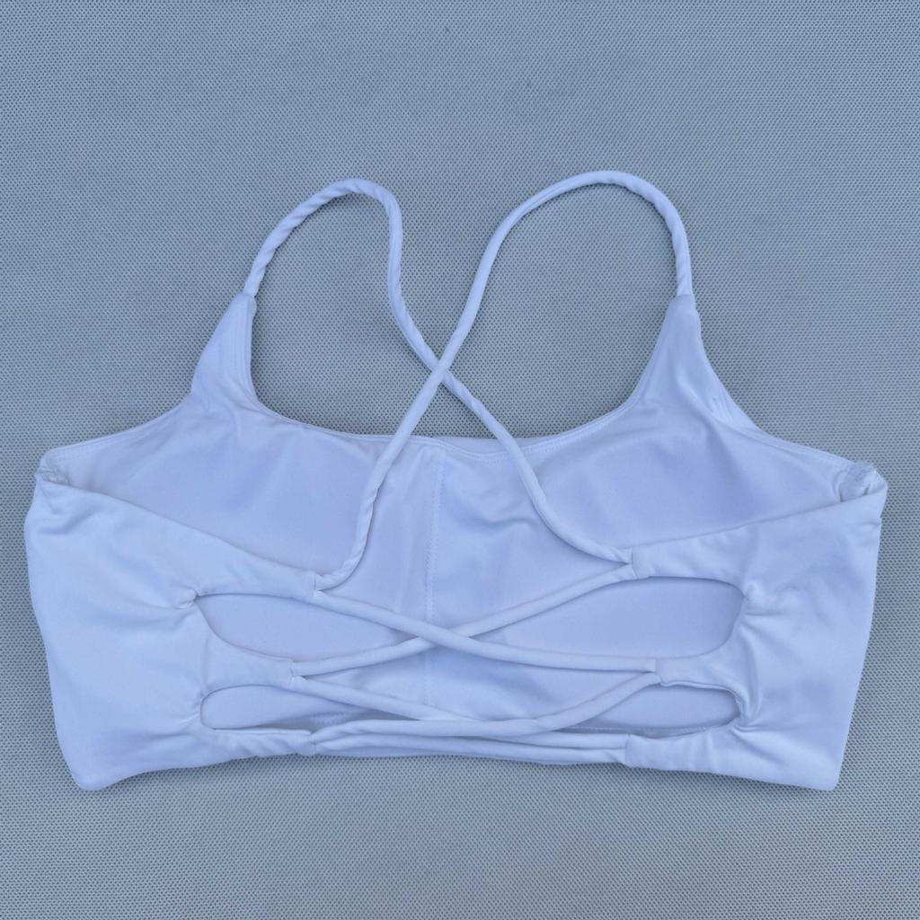 Lulu Thin Strap Cross-Back Sports Bra for Yoga and Pilates