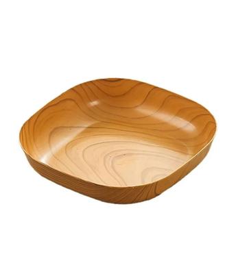 Household Small Plate Imitation Wood Grain Tray Plate 2pc