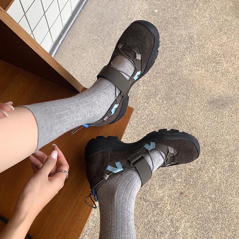 Niche platform ballet training shoes women's 2025 new summer height increase versatile fashion casual Mary Jane single shoes