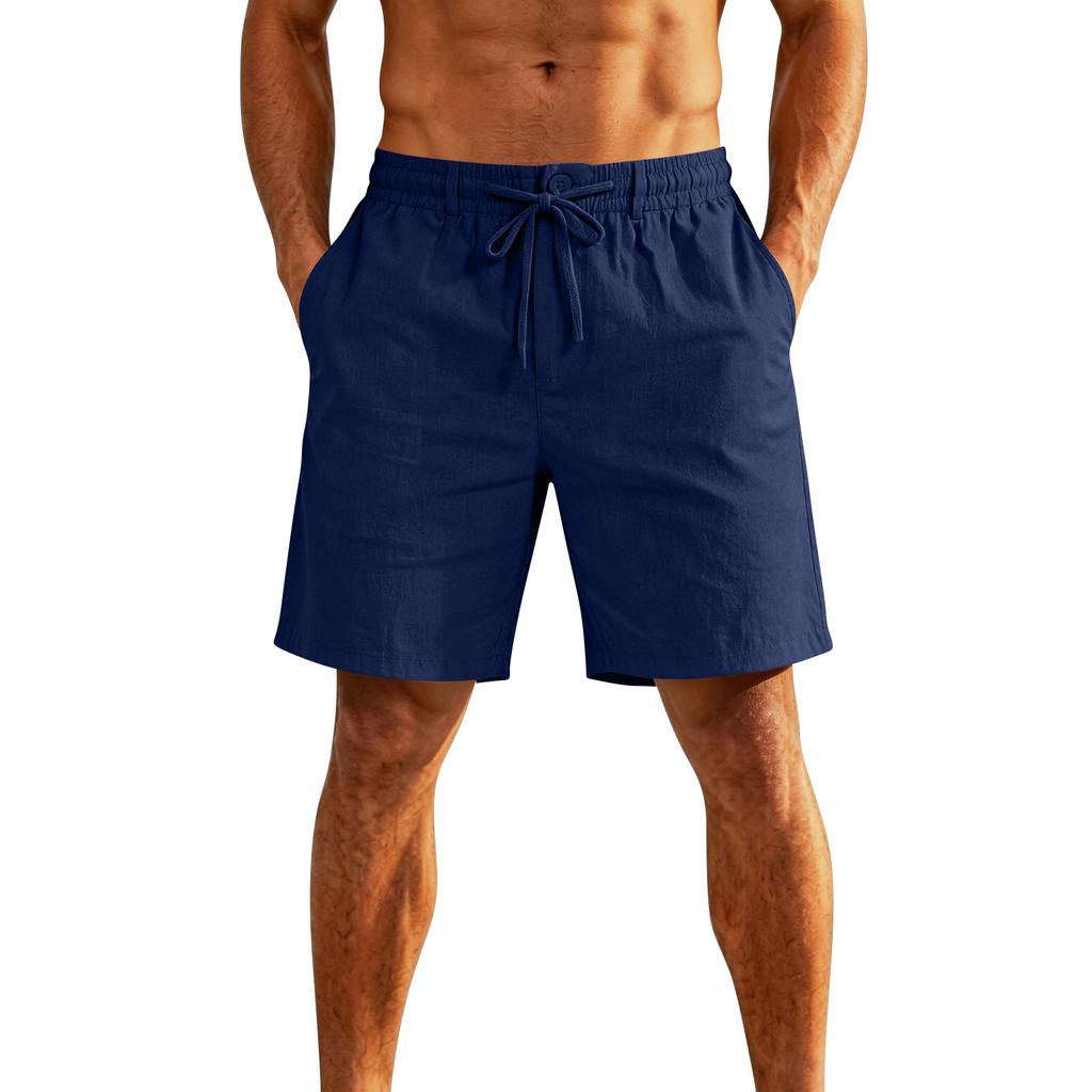 Men Drawstring Waist Outdoor Athletic Shorts Relaxed Fit Lightweight Breathable Fabric Casual Style Versatile Design