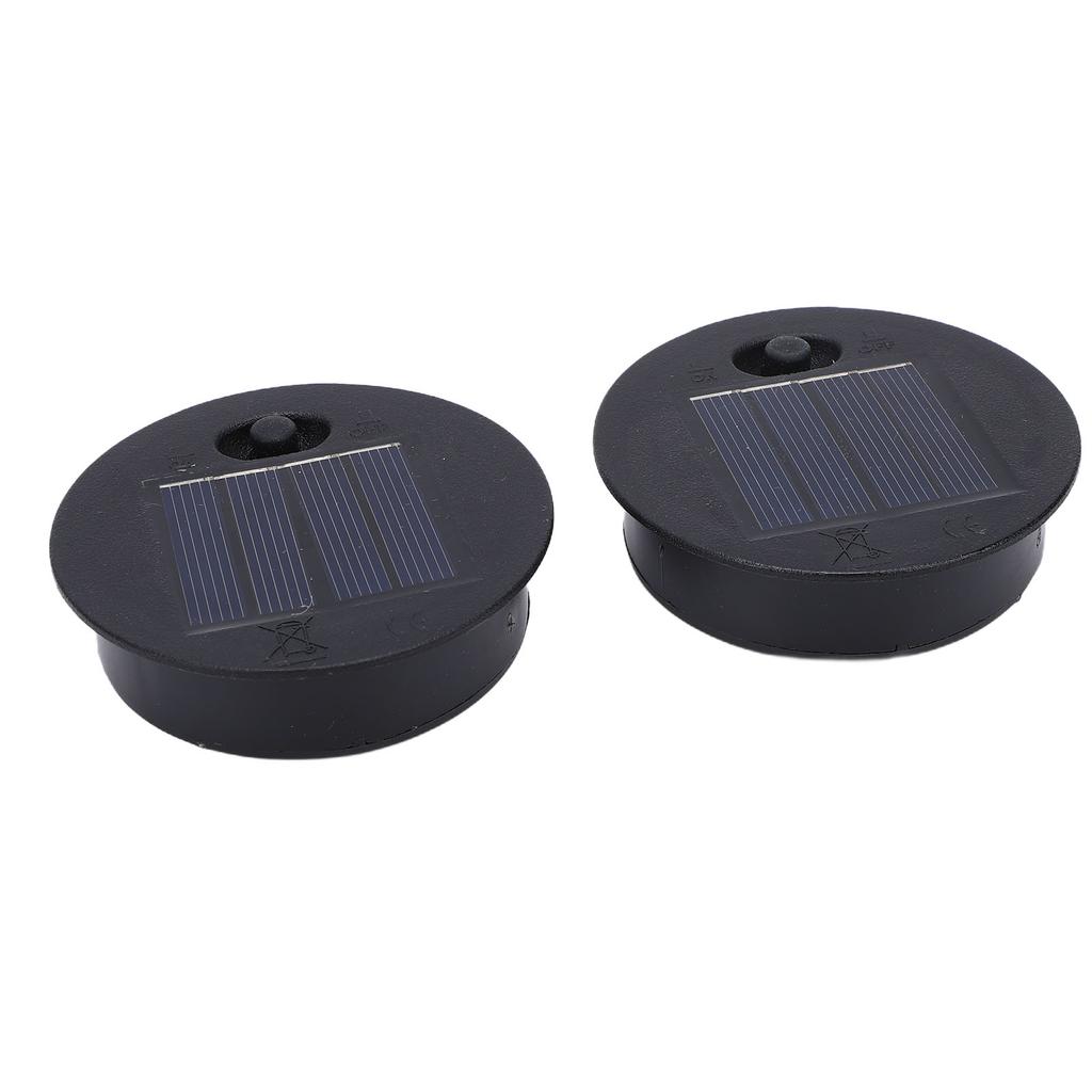 2pcs Solar Light Replacement Tops Round Water Proof Solar Lantern Light Parts for Outdoor Garden Pathway Yard 7cm