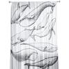Whale Animal Illustration Tulle Curtains For Living Room Decoration Modern Chiffon Sheer Voile Kitchen Curtain